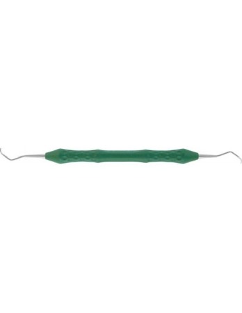 Instrumentar și accesorii AESCULAP - Chiureta universala, pentru premolar si molar anterior, gama Ergoperio, marime M23A, verde, maner ergonomic
