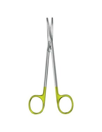 Instrumentar chirurgie dentară - Foarfeca disectie Metzenbaum, insertii tungsten, curba, serata, lungime 145 mm