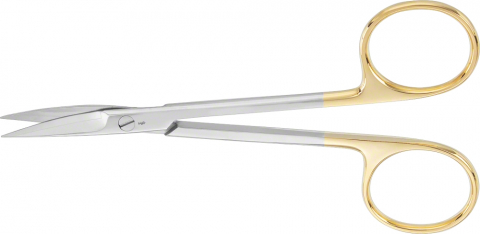 Instrumentar și accesorii AESCULAP - Foarfeca, inserții Tungsten, curba, lungime 120mm