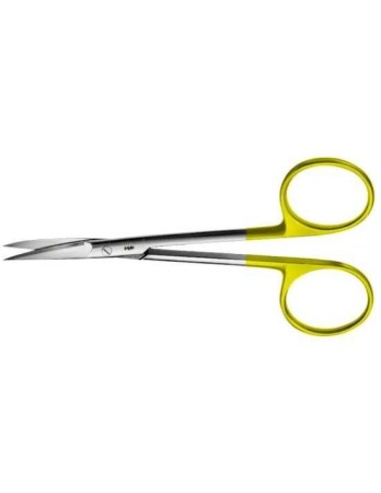Instrumentar chirurgie dentară - Foarfeca IRIS, insertii Tungsten, curba, delicata, serata