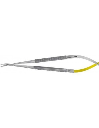 Instrumentar chirurgie dentară - Micro foarfeca sutura, gama Ergoperio, curba, 1 lama serata, maner rotund, 180 mm