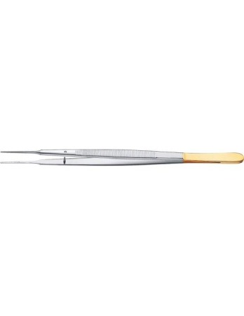 Instrumentar chirurgie dentară - Micro Pensa Gerald, suprafata diamantata, maner plat, 180 mm