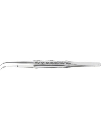 Instrumentar și accesorii AESCULAP - Pensa tesut gama Ergoperio, dreapta, 1x2 dinti, maner rotund