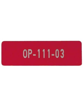 Instrumentar B Braun - Placuta de identificare container sterilizare, din aluminiu, culoare rosie