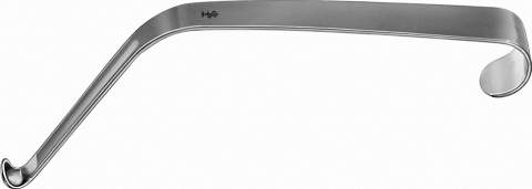 Instrumentar chirurgie dentară - Retractor obraz Obwegeser, canelat, lățime 8mm, lungime 165mm