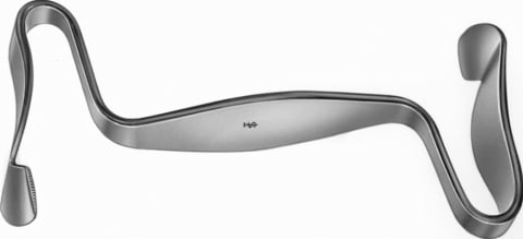 Instrumentar și accesorii AESCULAP - Retractor obraz și țesut moale ward, lungime 155mm