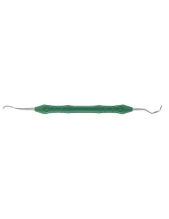 Instrumentar și accesorii AESCULAP - Scarificator Crane-Caplan, pentru premolari si molar anteriori, dubla terminatie, CK6, curbat, verde, maner Peek