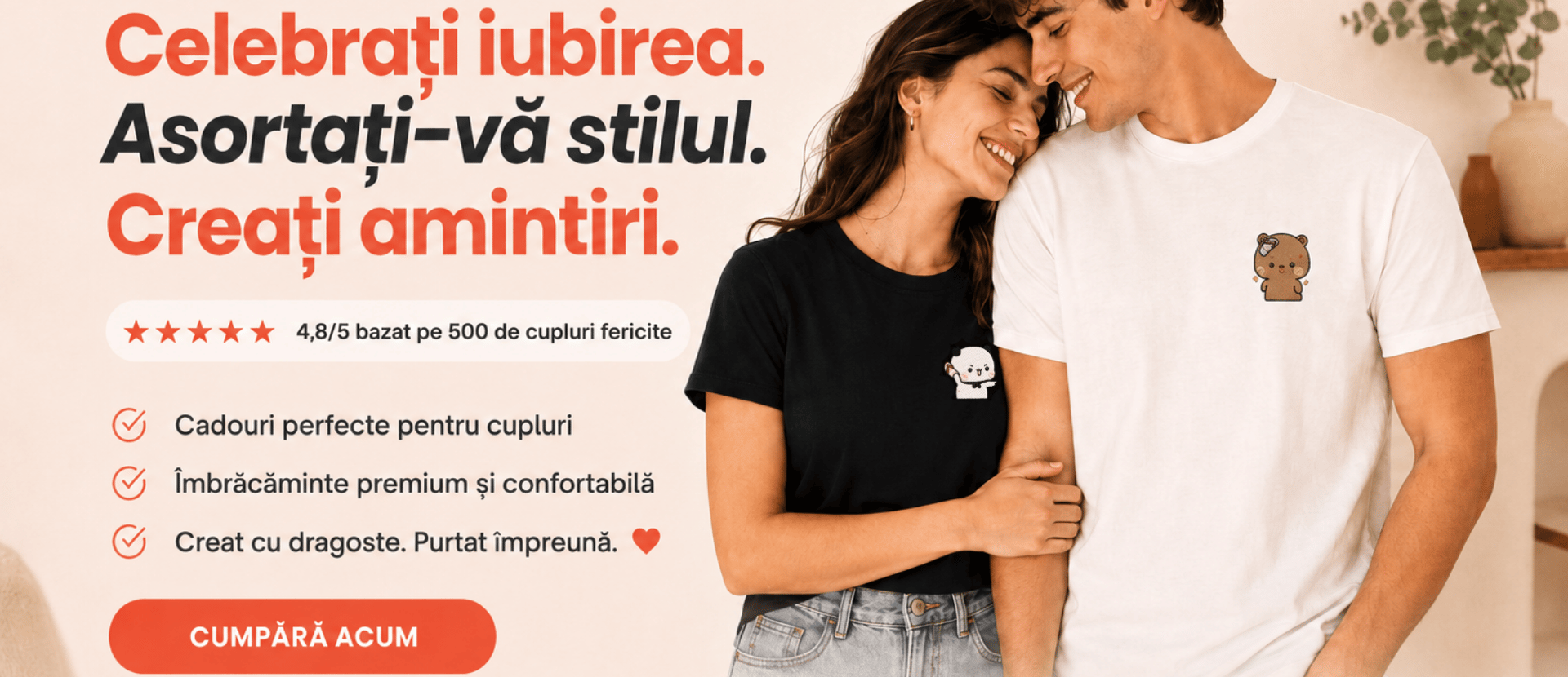 Cadouri bestseller pentru cupluri, seturi brodate Shop Raven