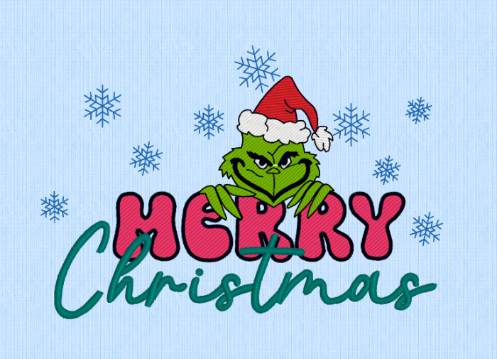 Bluza Merry Christmas Grinch Brodat [5]