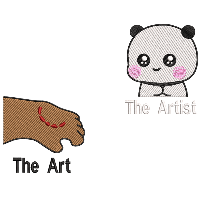 The Art & The Artist - Set Cuplu Brodat [6]