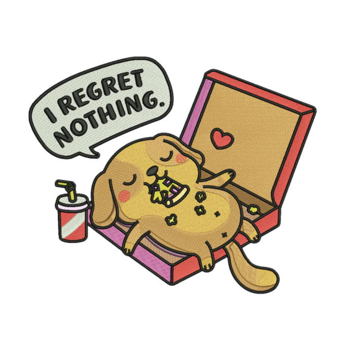 Hanorac Brodat I Regret Nothing [5]