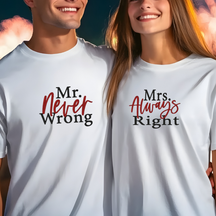 Set Cupluri Brodat Mr. and Mrs.! [2]