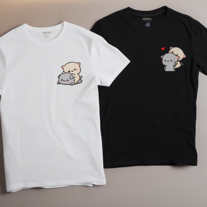 Set Cupluri Brodat Mochi Cats [1]