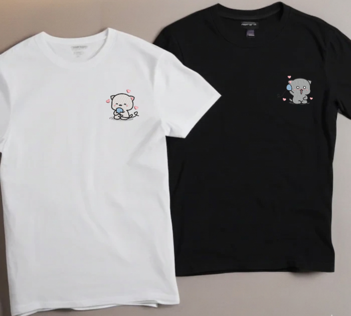 Connected Souls – Set Cuplu Brodat cu Cats [2]