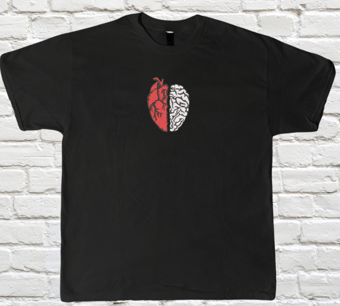 Tricou Brodat Heart Vs Mind - Premium [1]