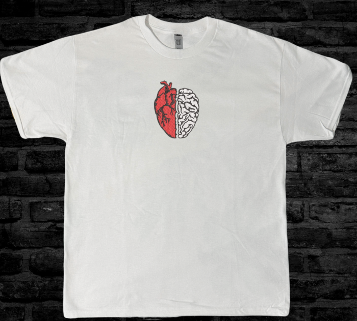 Tricou Brodat Heart Vs Mind - Premium [2]