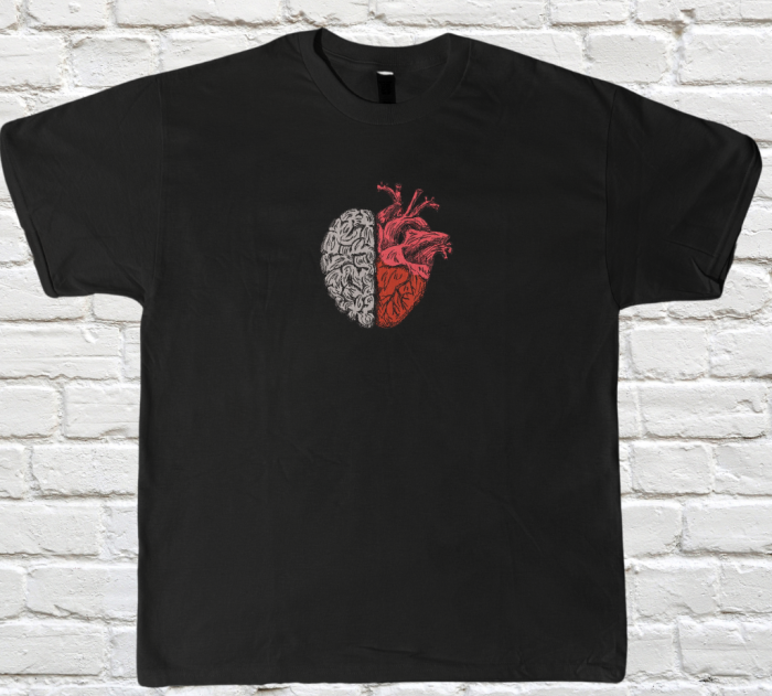 Tricou Brodat Mind Vs Heart - Premium [1]