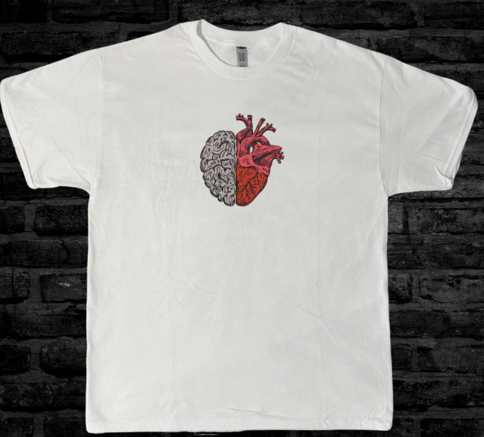 Tricou Brodat Mind Vs Heart - Premium [2]