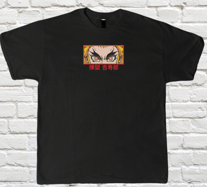 Tricou Brodat Rengoku - Design Premium DemonSlayer [1]