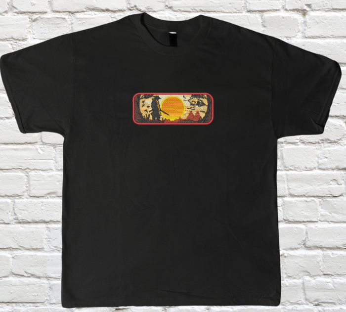 Tricou Brodat - Premium Samurai Sunset [1]