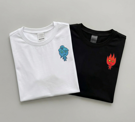 Match-uri de cuplu - Set Cupluri Brodat Water and Fire