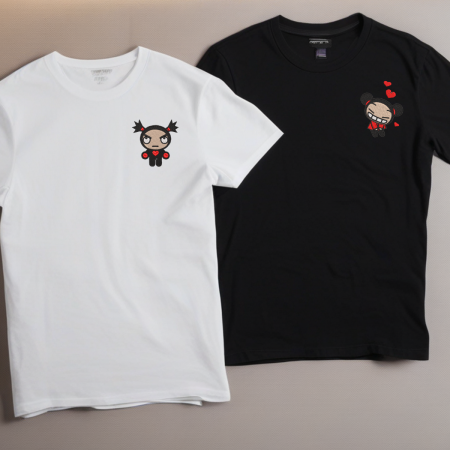 Match-uri de cuplu - Set Cupluri Brodat Garu And Pucca