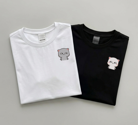 Match-uri de cuplu - Set Cupluri Brodat FunnyCats