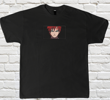 Naruto - Tricou Brodat Gaara - Design Premium Naruto