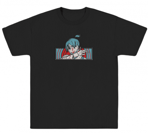ChainSawMan - Tricou Brodat Cursed Blade  Premium
