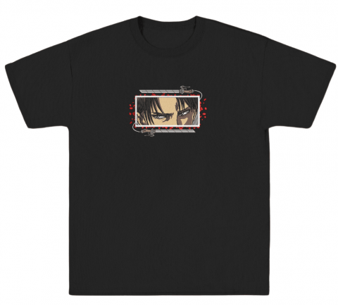 AttackOnTitan - Tricou Brodat Levi Eyes Premium