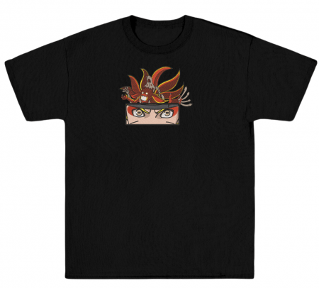 Tricouri - Tricou Brodat NarutoSemiKurama - Premium Naruto