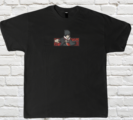 Naruto - Tricou Brodat SasukeSword - Premium Naruto