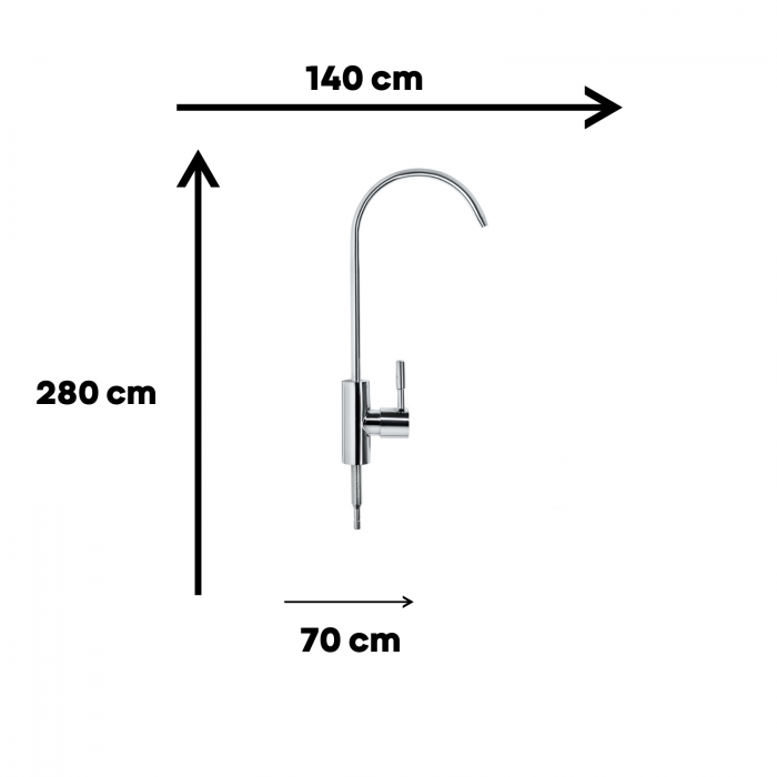 Baterie chiuveta bucătărie pentru apa filtrată - monocomanda Crom [2]