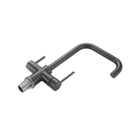 Baterie Bucătărie cu 3 Căi, pentru Apă Filtrată, Gri, Finisaj Lucios, Pipă Pivotantă, Înălțime 360 mm [2]