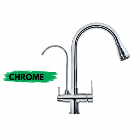 Baterii Bucătărie cu 3 Căi - baterie bucatarie 3 cai chrome lucios
