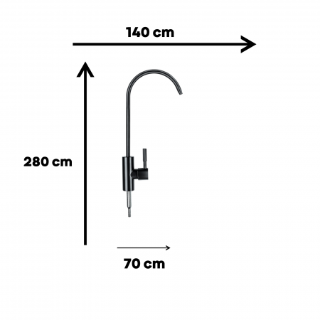 Baterie chiuveta bucătărie pentru apa filtrată - monocomanda neagră [1]