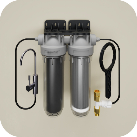 ⁠Gama Family Plus (montaj sub chiuveta+baterie pe blat) - Filtru de apa, Aquator Family Duplex, 5000 L