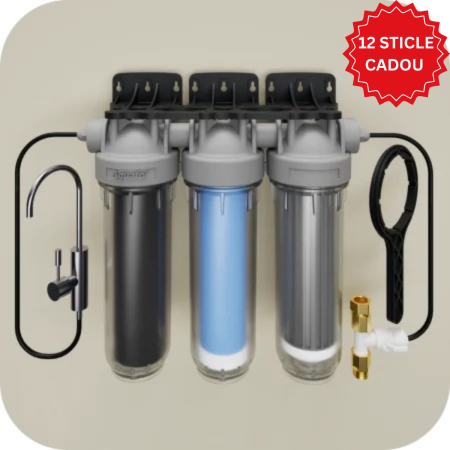 HORECA - Filtru de apa, Aquator Premium Family Triplex, 11000 - 13000 L + 12 Sticle cadou