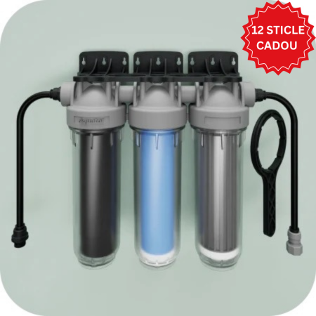 HORECA - Filtru de apa, Aquator Premium Maxi Triplex, 11000 - 13000 L + 12 Sticle cadou