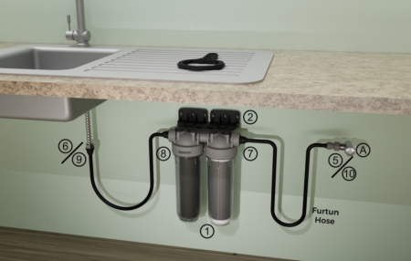 Kit Premium -  conectare filtru apă cu tub PE și racorduri rapide [6]