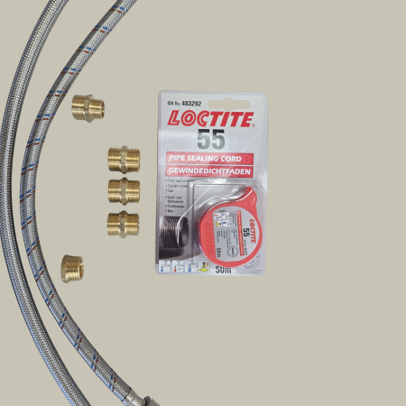 Kit Standard -  conectare filtru apă cu racorduri flexibile si nipluri din alama [3]