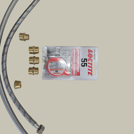 Kit Standard -  conectare filtru apă cu racorduri flexibile si nipluri din alama [1]