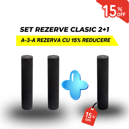 Promotii Rezerve - Set 3 Rezerve filtru de apa, Aquator Clasic – diametru 50 mm, 4000 L