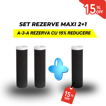Promotii Rezerve - Set 3 Rezerve filtru de apa, Aquator Maxi  - diametru 70 mm, 4000 - 6000 L