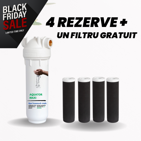 Gama Maxi -  montaj sub chiuveta - Set 4 rezerve + un filtru Maxi gratuit + CADOU