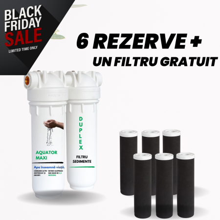 Gama Maxi -  montaj sub chiuveta - Set 6 rezerve + un filtru Maxi Duplex Gratuit + CADOU