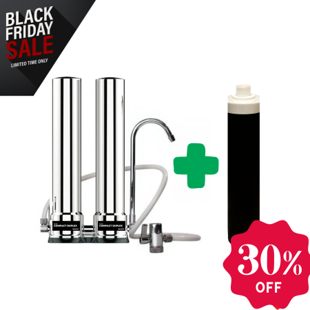 Promotii Filtre - Set Filtru de apa, Aquator Compact Duplex + Rezerva Compact 50 mm, 4000 L