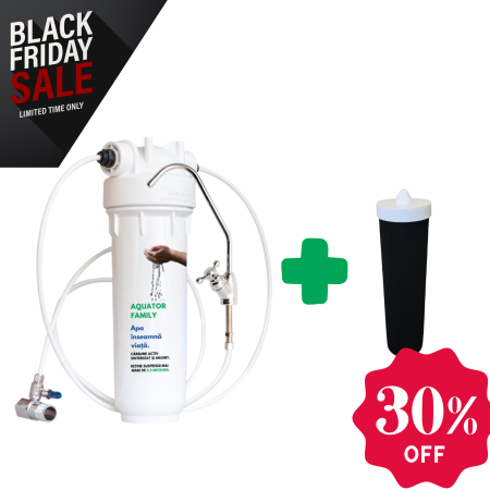 Promotii Filtre - Set Filtru de apa, Aquator Family, 4000 L + Rezerva filtru apa, Aquator Family 60 mm, 5000 L