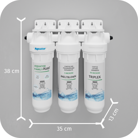 Set Filtru de apa, Aquator Family Triplex Plus, 8000-1000 L +  Rezerva Aquator Premium 70mm + Meltblown( sistem complet ) [3]
