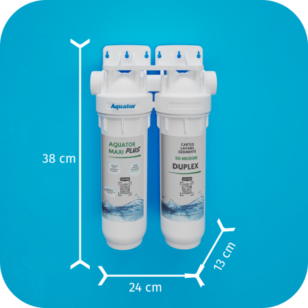 Set Filtru de apa, Aquator Maxi Duplex Plus,  5000-8000 L + Rezerva Aquator Premium 70 mm, ( sistem complet ) [2]